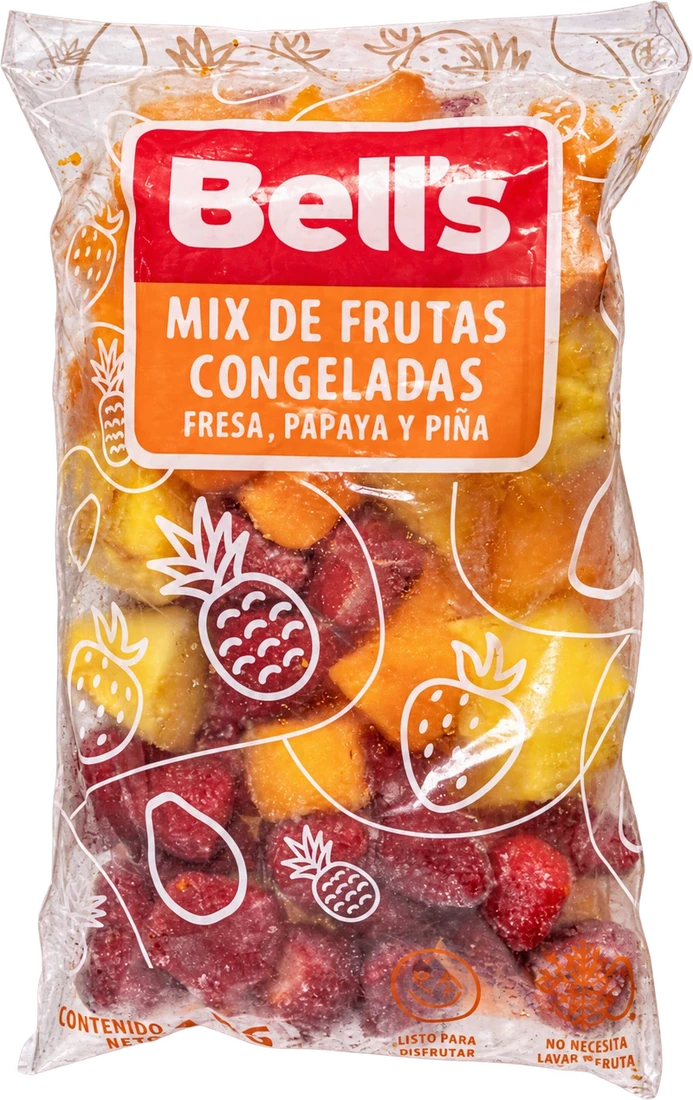 Bell’s mix de frutas congeladas: fresa, papaya y piña