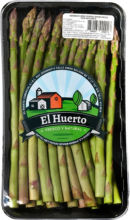Espárragos El Huerto en bandeja